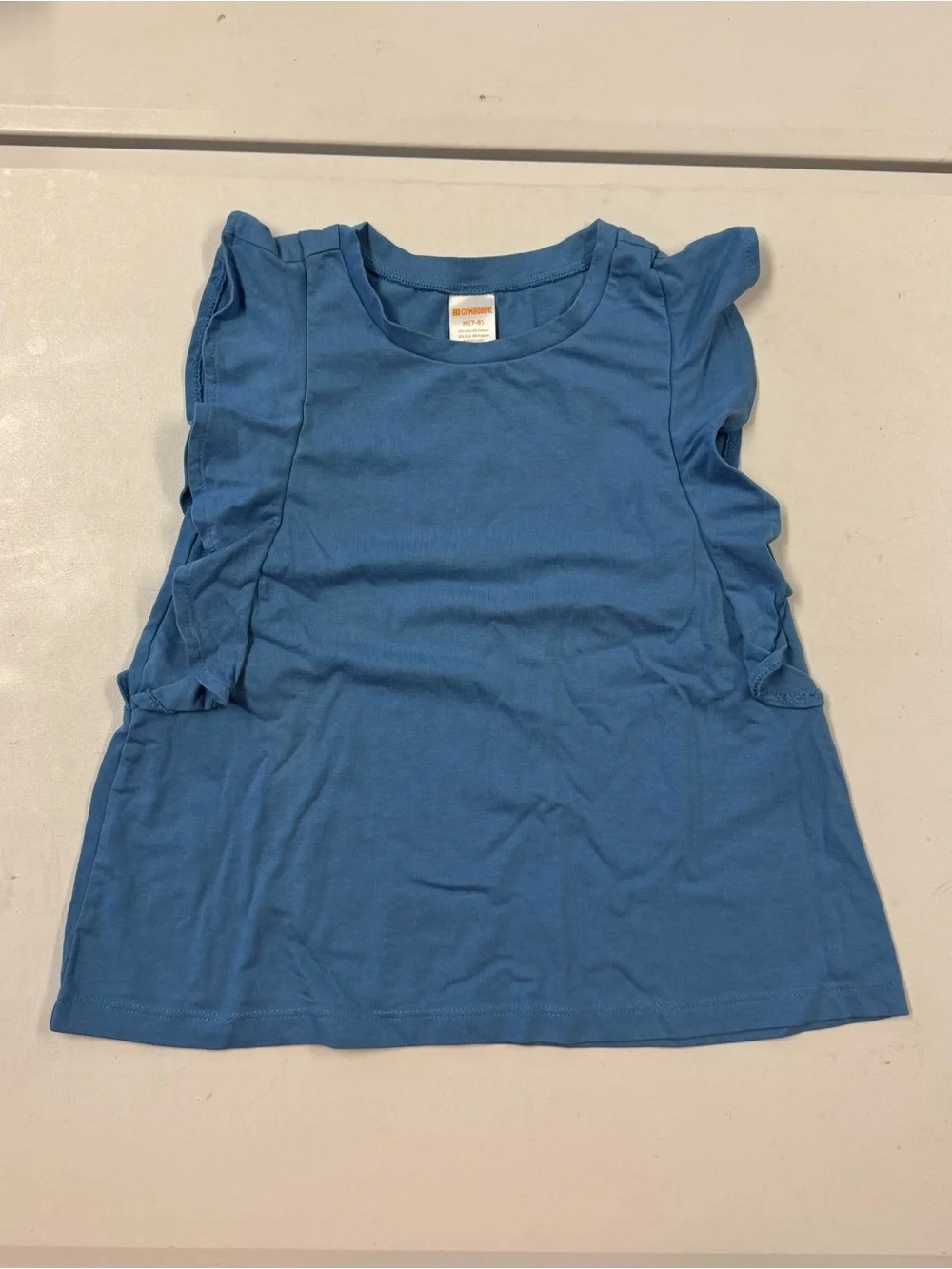 Gymboree Blue Ruffle Sleeve Tank Top